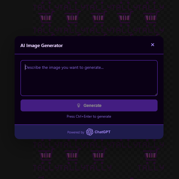 AI image generation preview